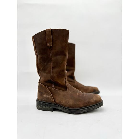 Blundstone Brown Leather Pull-On Work Boots Women's Size 8 Slip-On Ranch Boot - Picture 10 of 10